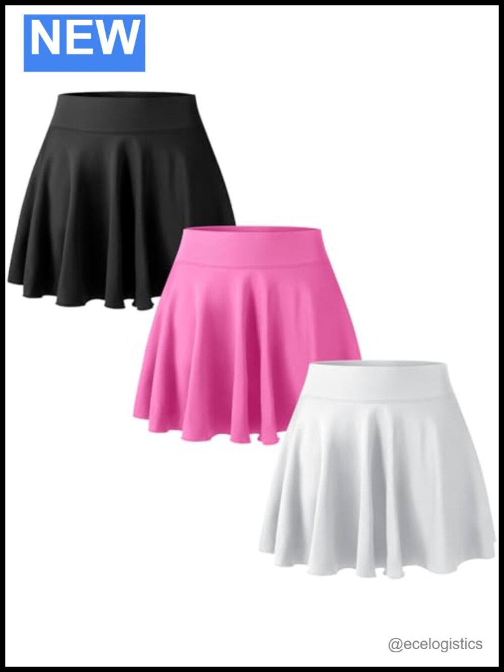 3-Pack Pleated High Waisted Tennis Skorts with Pockets Athletic Skirts